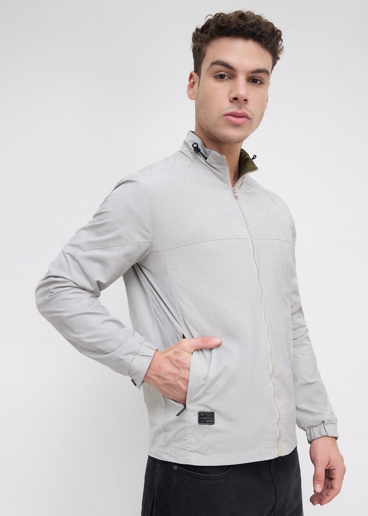 Ochsen Lightweight Full-Zip Jacket: Light Grey