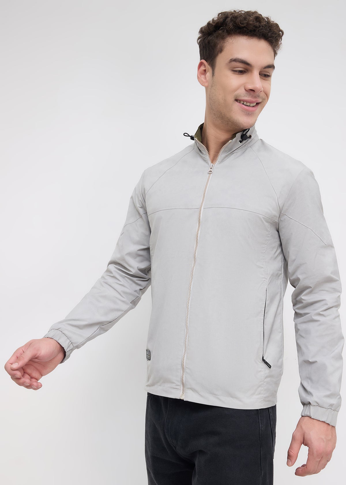 Ochsen Lightweight Full-Zip Jacket: Light Grey