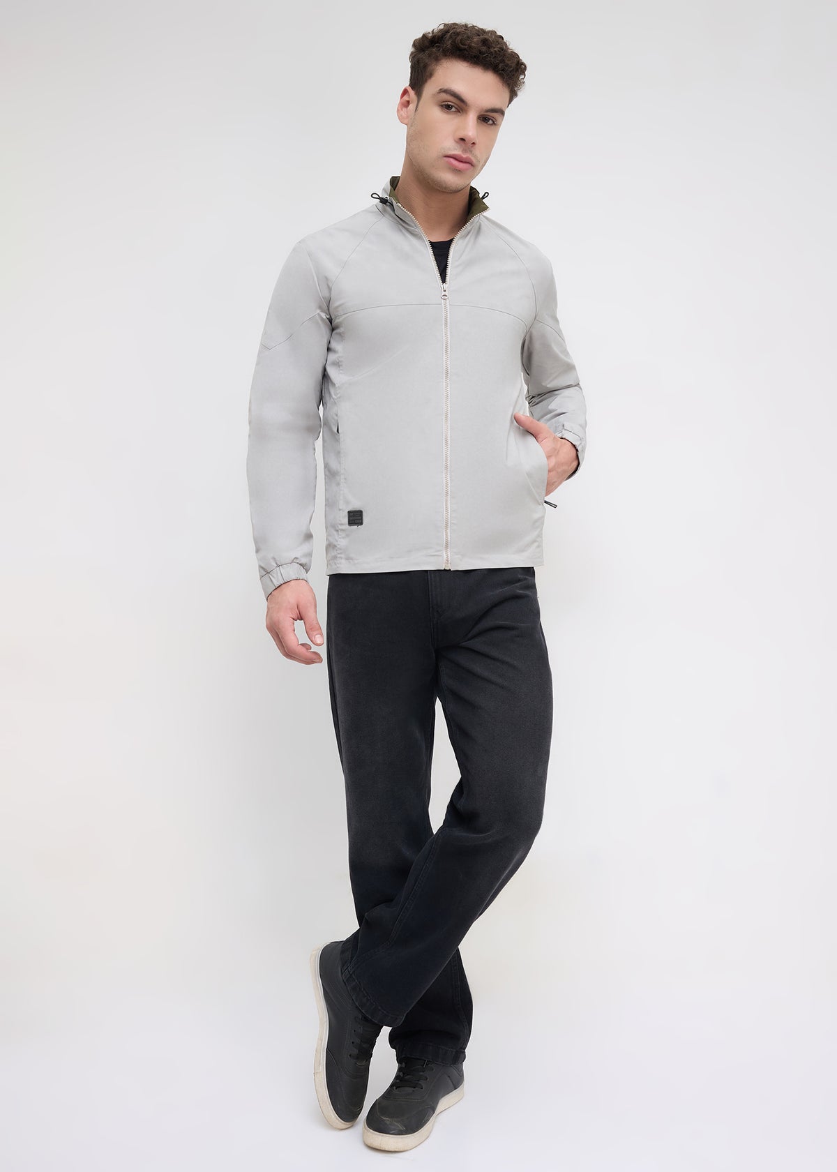 Ochsen Lightweight Full-Zip Jacket: Light Grey