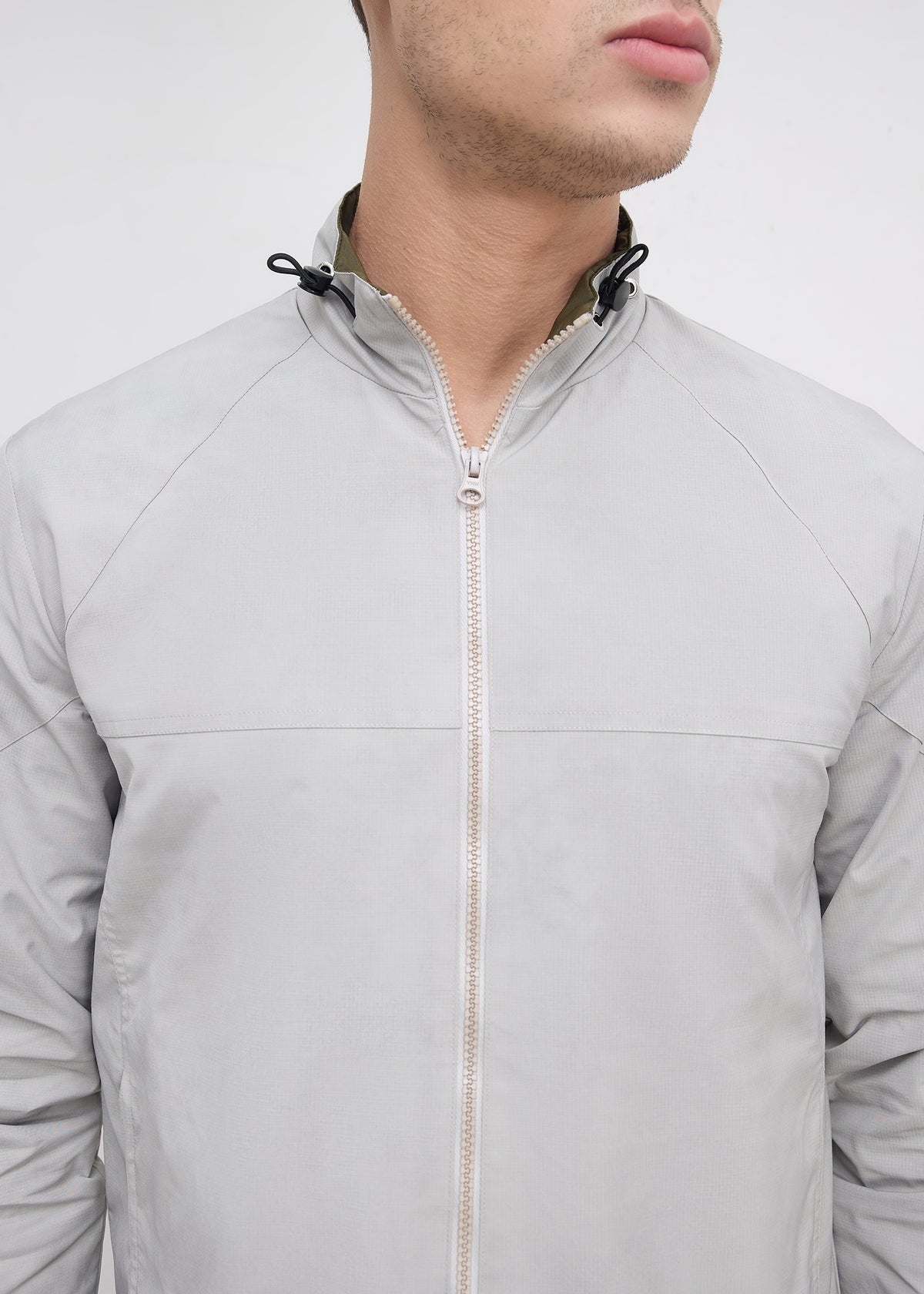 Ochsen Lightweight Full-Zip Jacket: Light Grey