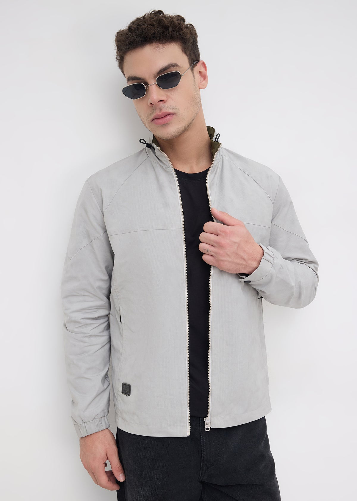 Ochsen Lightweight Full-Zip Jacket: Light Grey