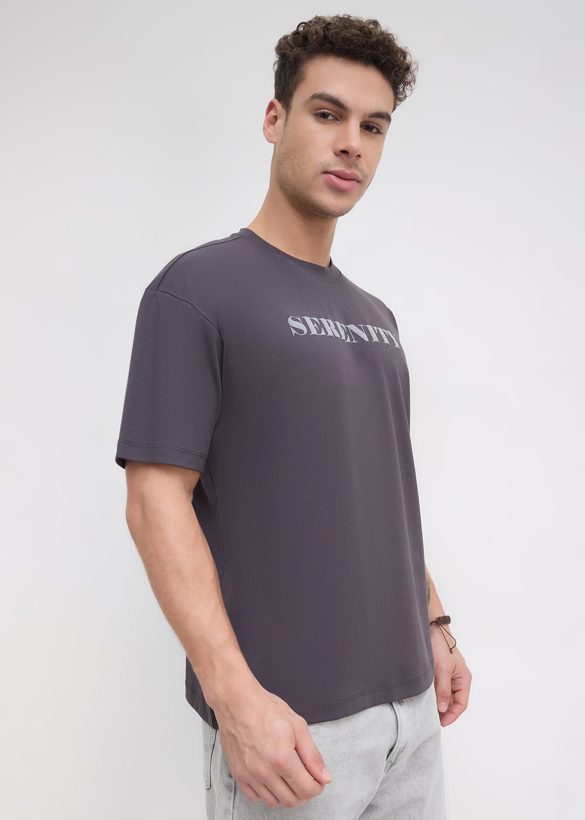 Moulen Oversized Graphic T-shirt: Charcoal