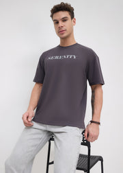 Moulen Oversized Graphic T-shirt: Charcoal