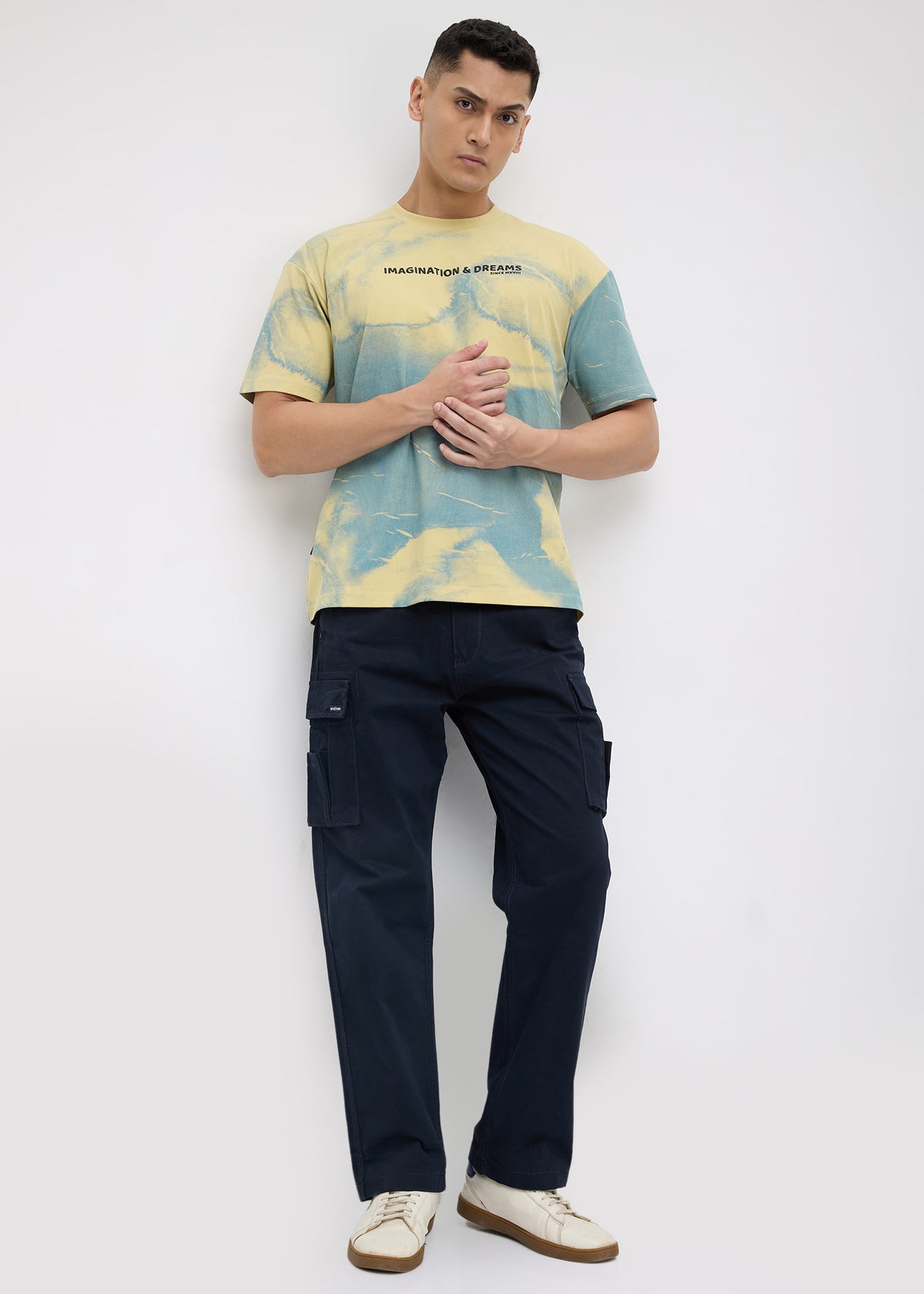 Hinwill Half Sleeve Tie Dye T-Shirt: Lime