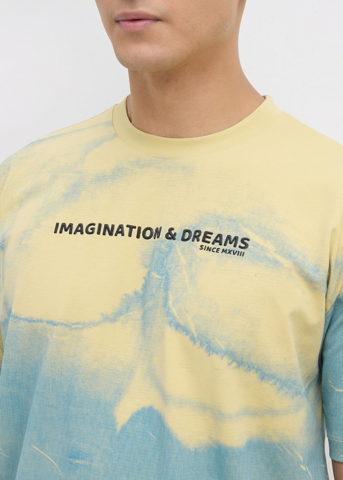 Hinwill Half Sleeve Tie Dye T-Shirt: Lime