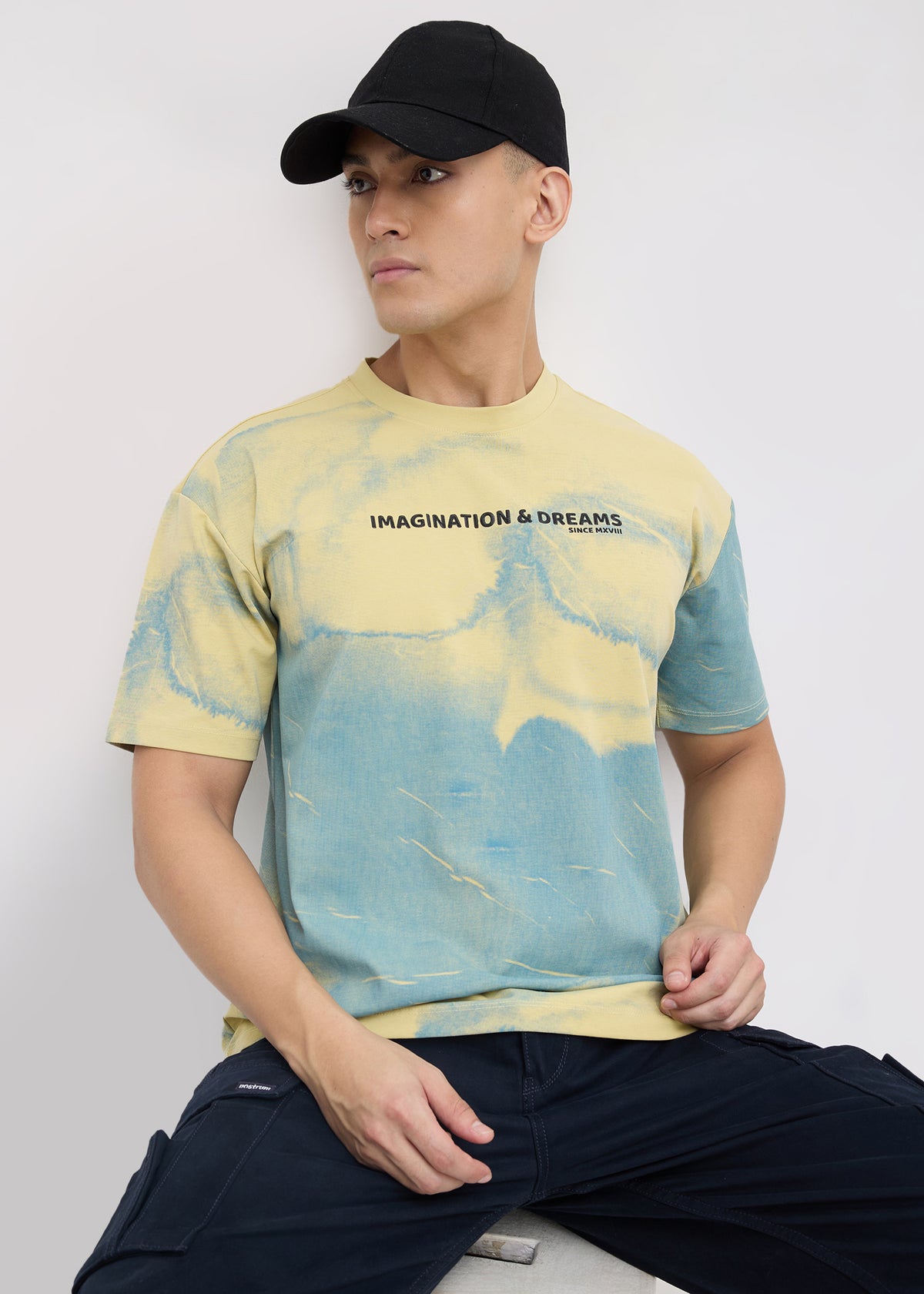 Hinwill Half Sleeve Tie Dye T-Shirt: Lime