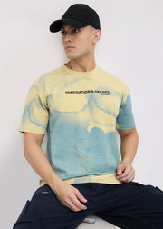 Hinwill Half Sleeve Tie Dye T-Shirt: Lime