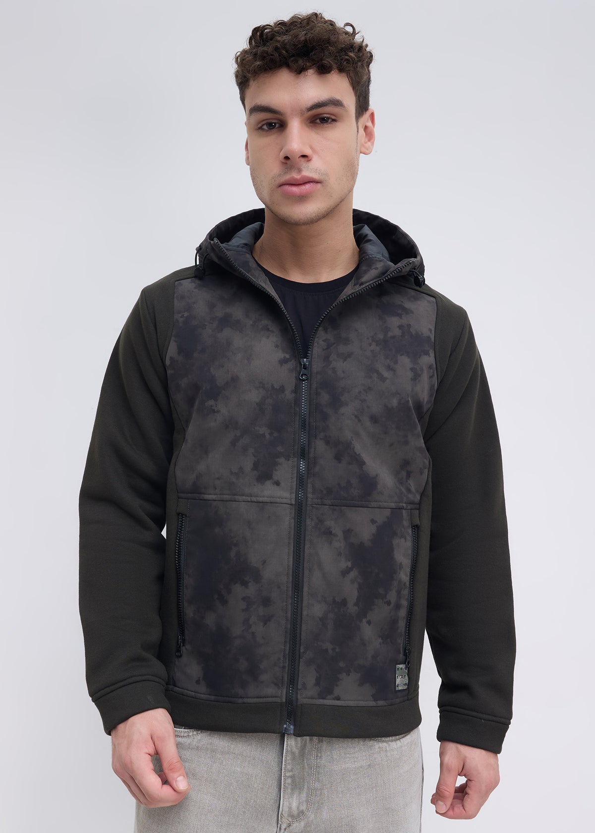 Krivan Camouflage Hooded Jacket: Olive
