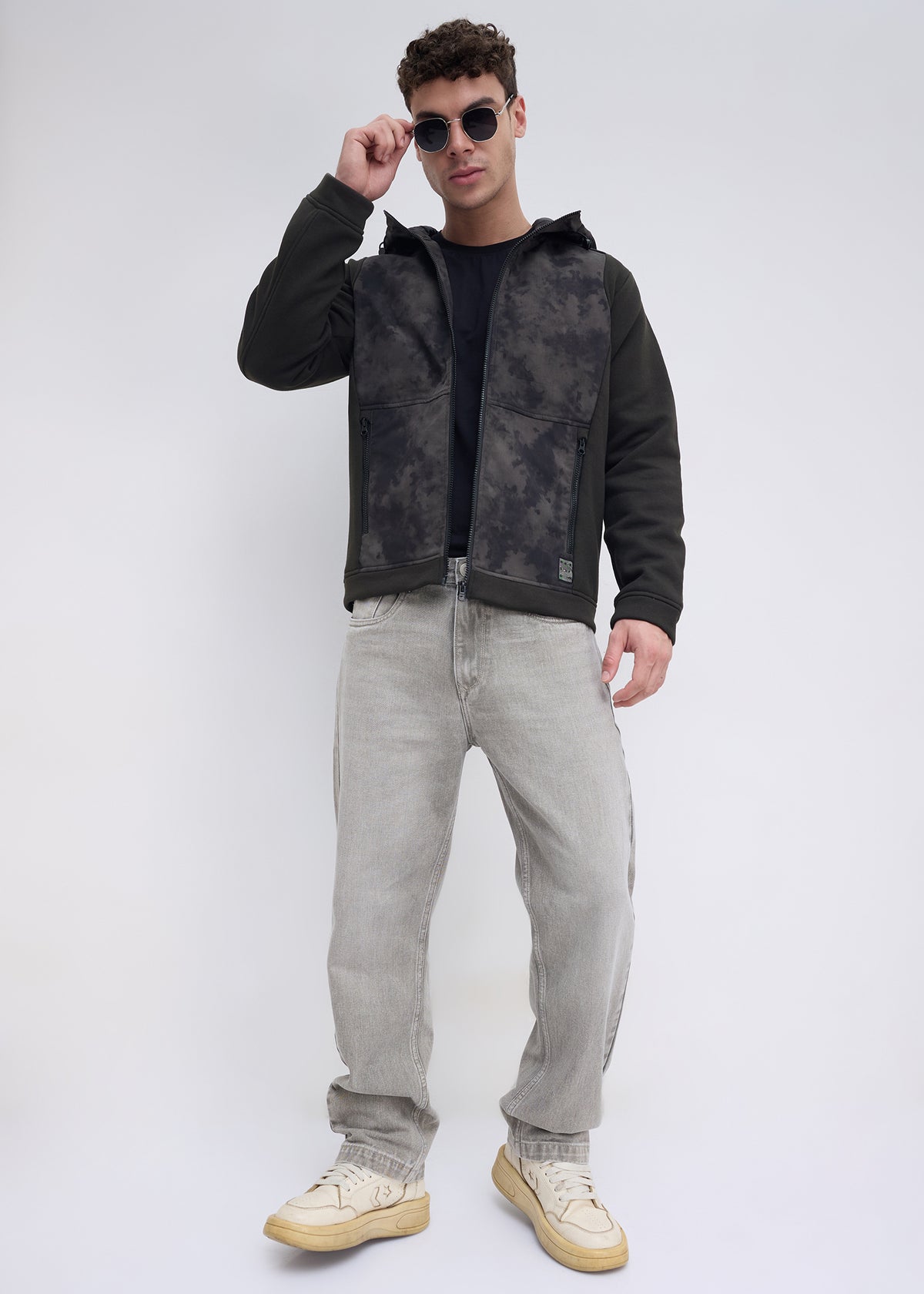 Krivan Camouflage Hooded Jacket: Olive