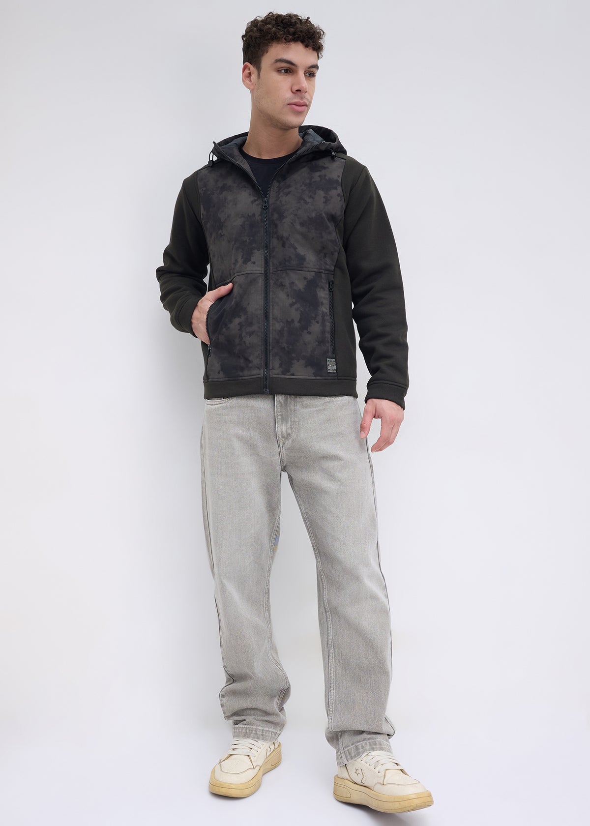 Krivan Camouflage Hooded Jacket: Olive