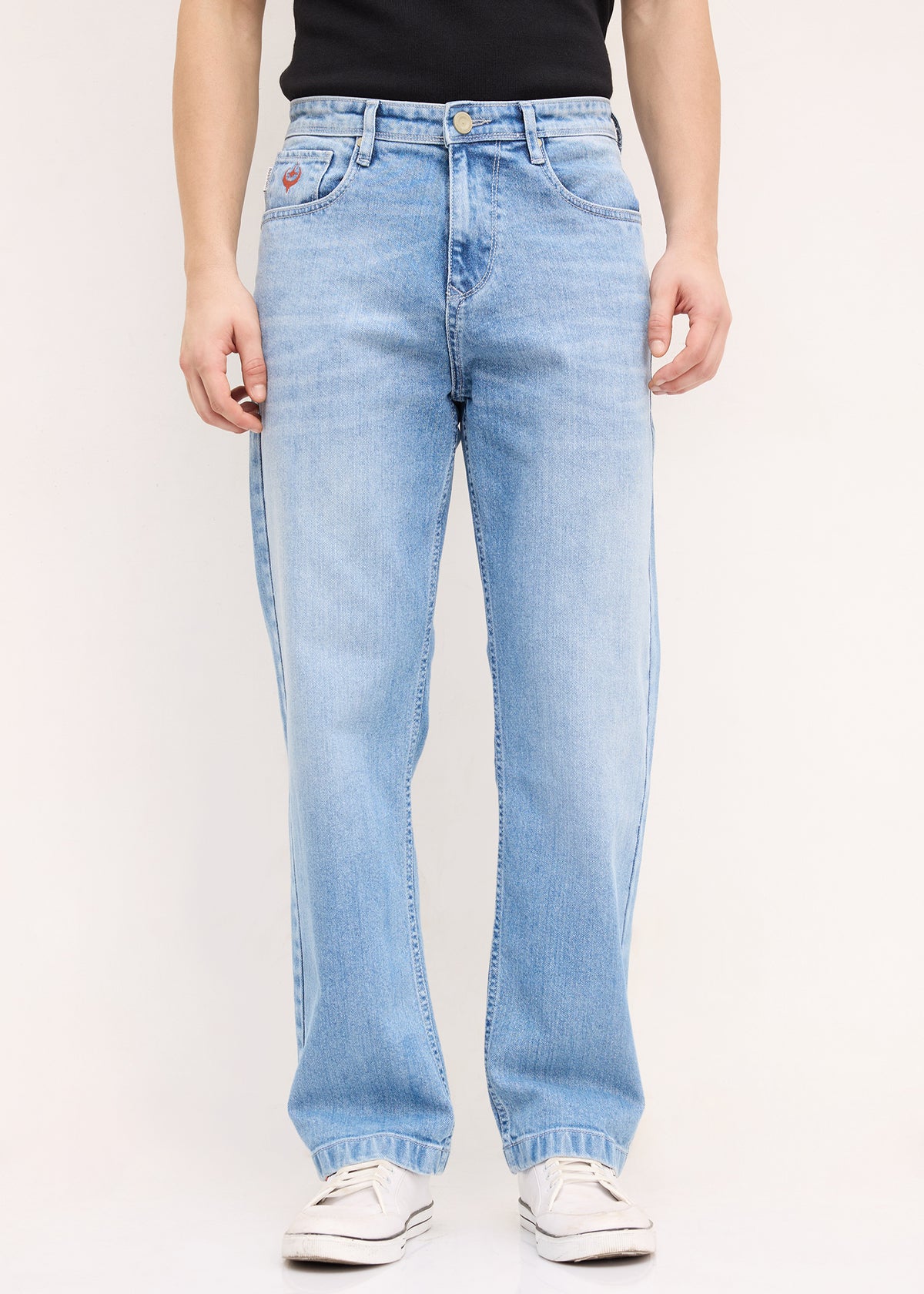 Bagos B Baggy-Fit Jeans: Light Blue