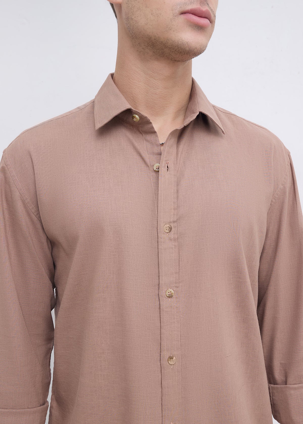 Scintila Solid Full Sleeve Shirt: Onion