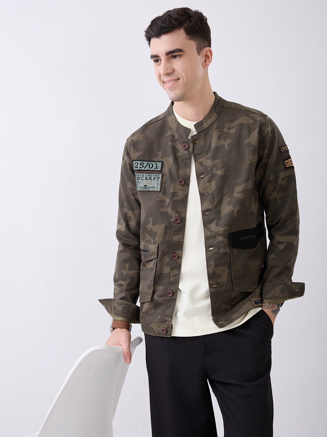 Censun Camouflage Denim Jacket