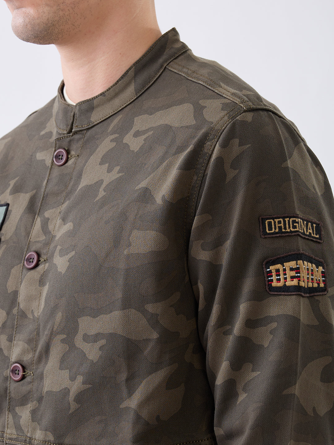 Censun Camouflage Denim Jacket