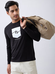 Star 1 Fitted Full Sleeve Pullover: Black