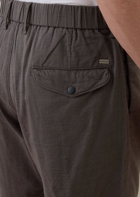 Ceylon Linen Blend Relaxed Trouser: Grey