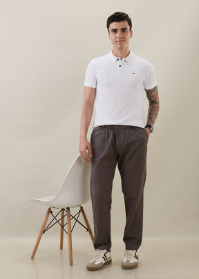 Ceylon Linen Blend Relaxed Trouser: Grey
