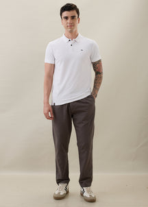 Ceylon Linen Blend Relaxed Trouser: Grey