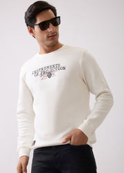 Instruments Graphic Full Sleeve Sweatshirt: White