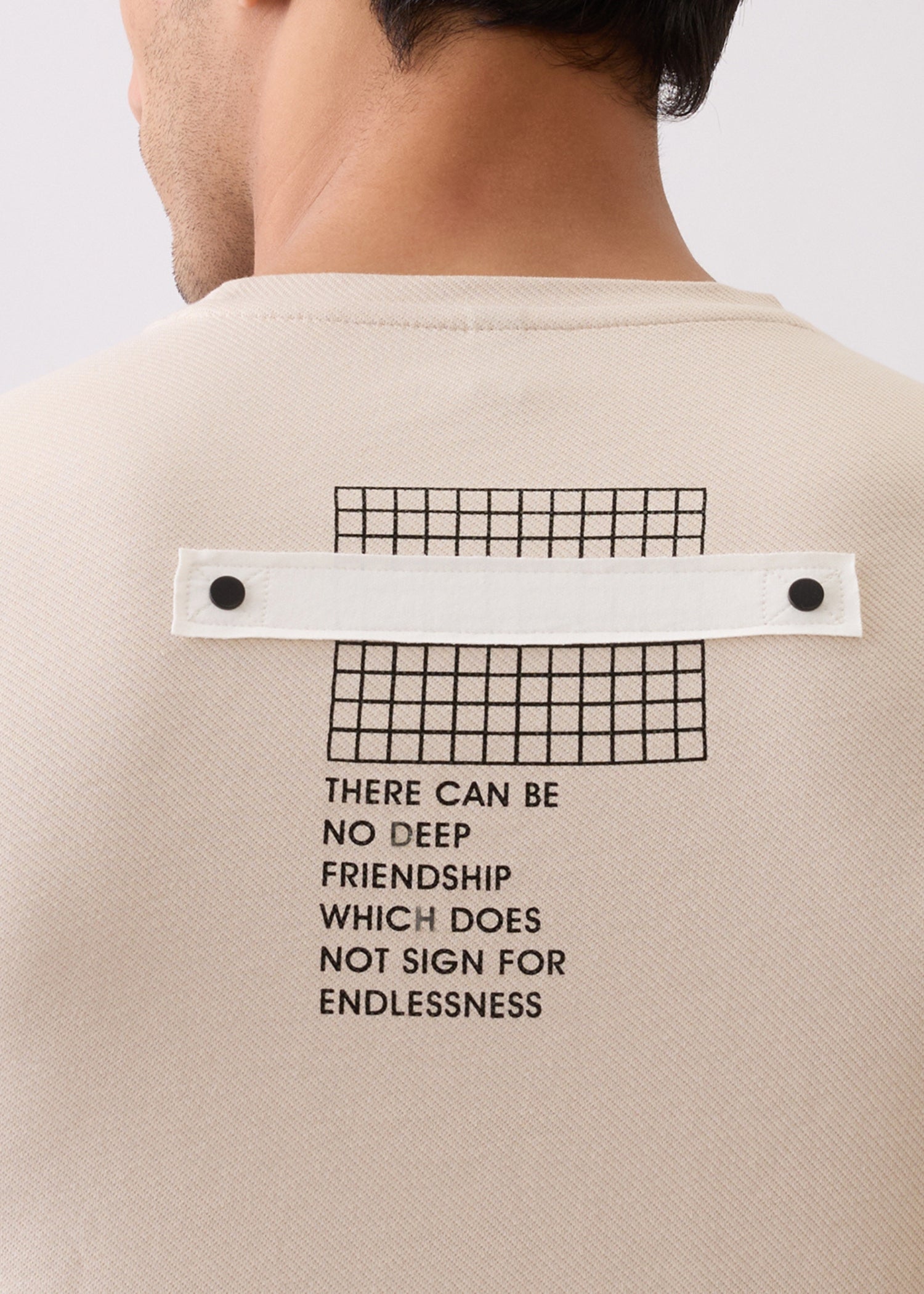 Deep Graphic Full Sleeve Sweatshirt: Cream