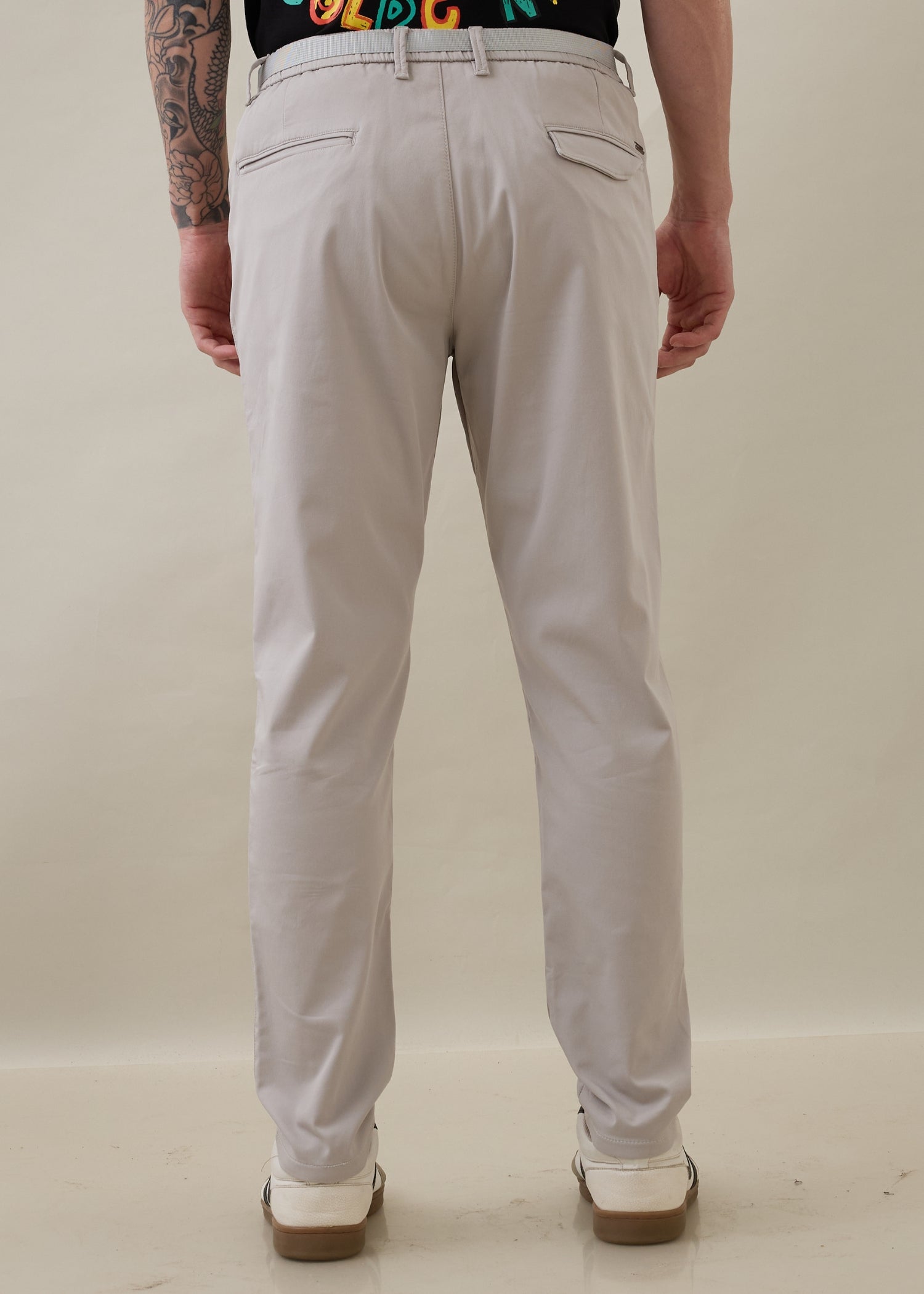 Morget Relaxed Fit Trouser: Light Grey