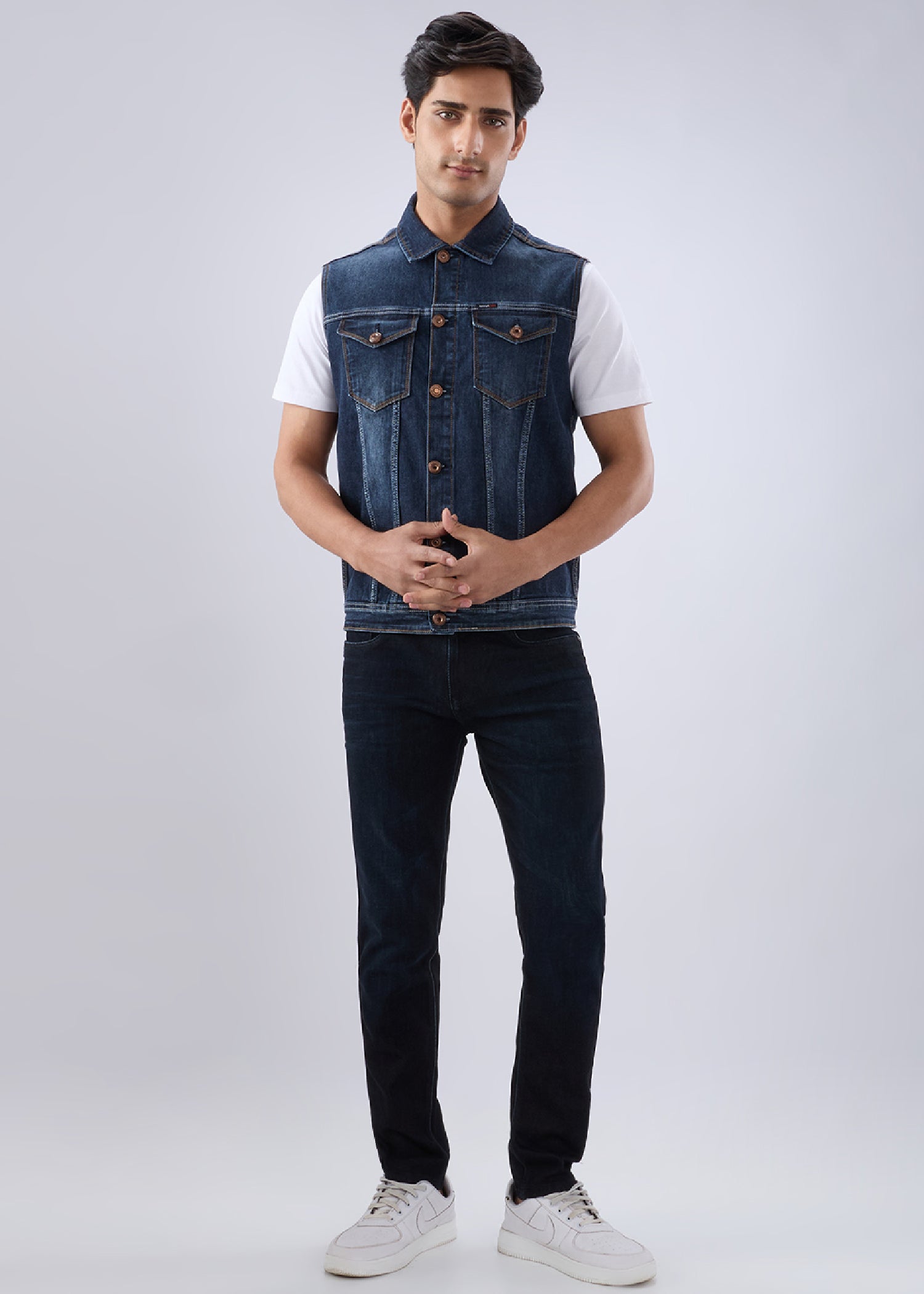 Aayas Denim Sleeveless Jacket (BUY 1 GET 1 FREE)