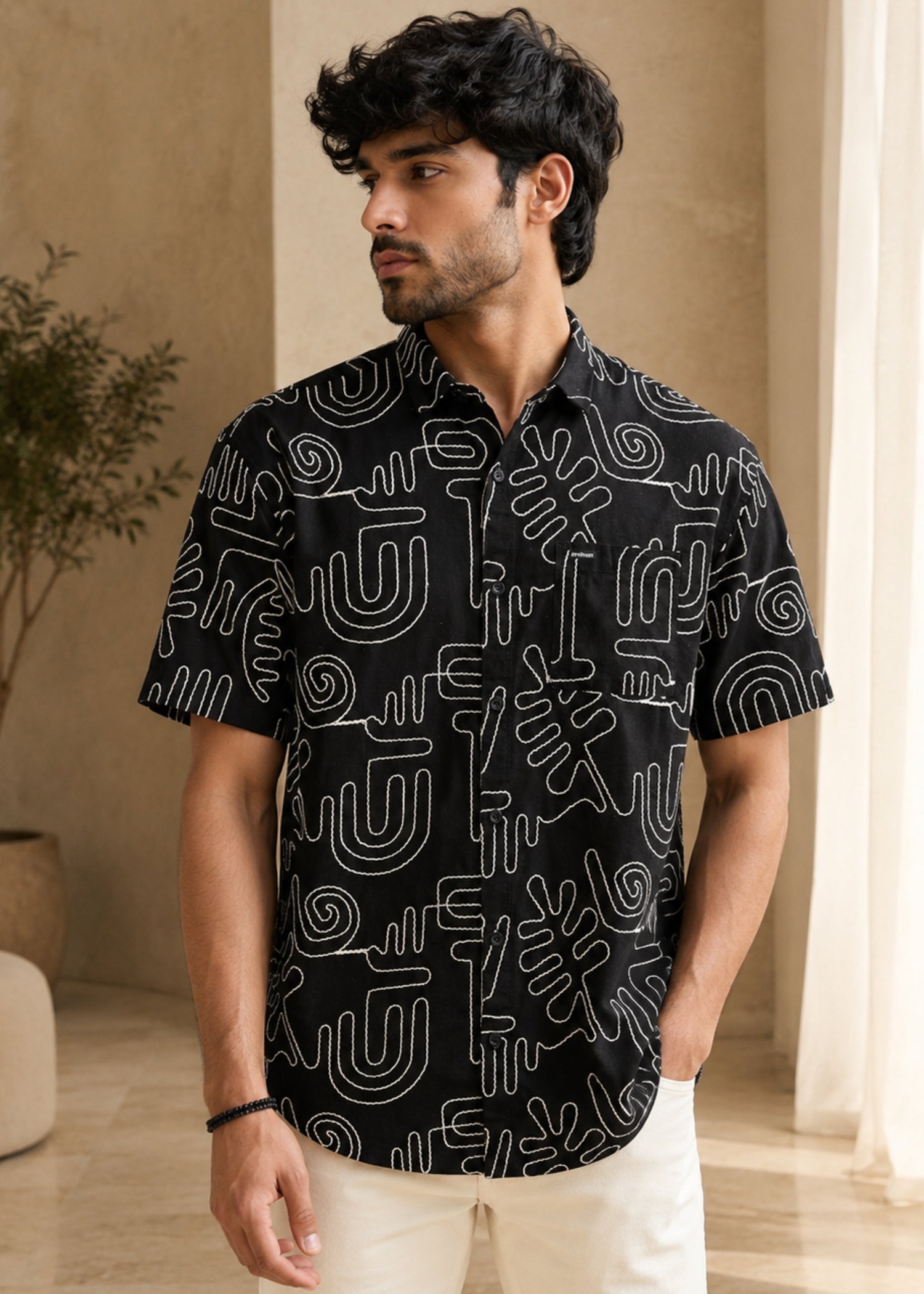 Anderson Embroidered Half Sleeve Shirt