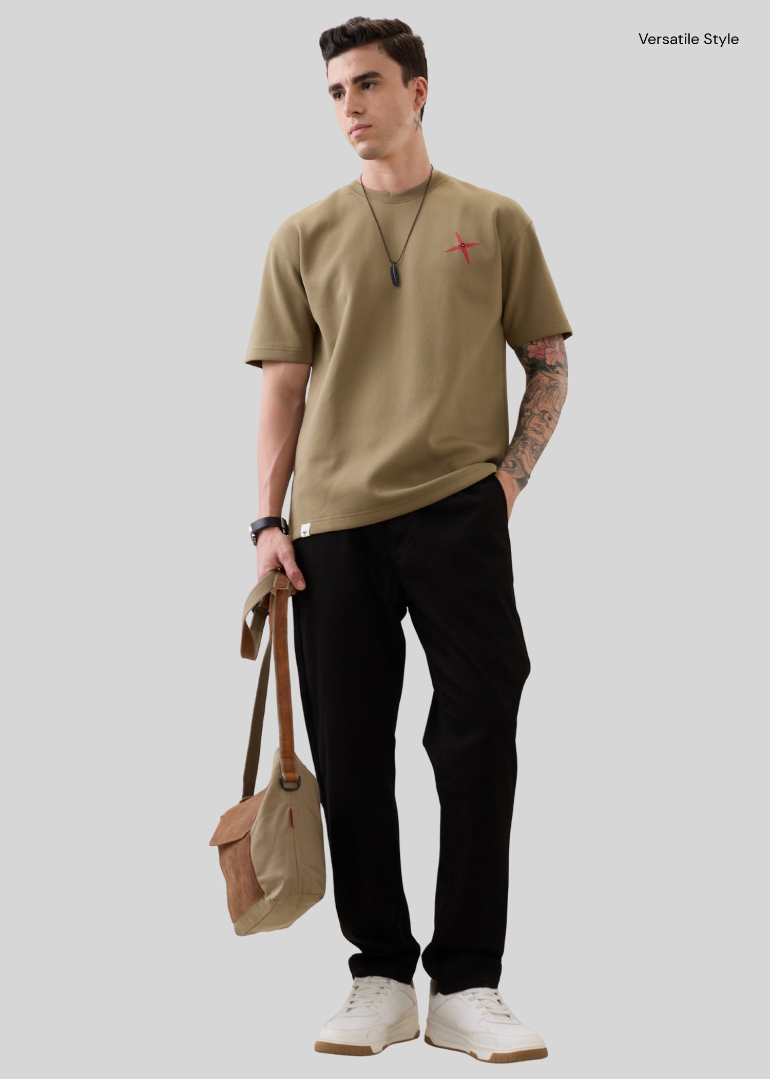 Abrus Cotton Drawstring Trouser: Black