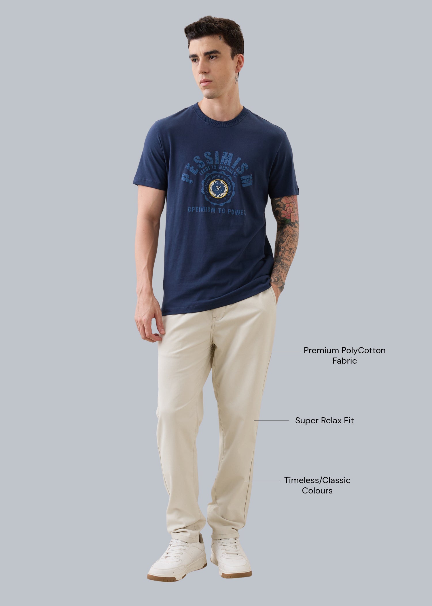 Abrus Cotton Drawstring Trouser: Cream