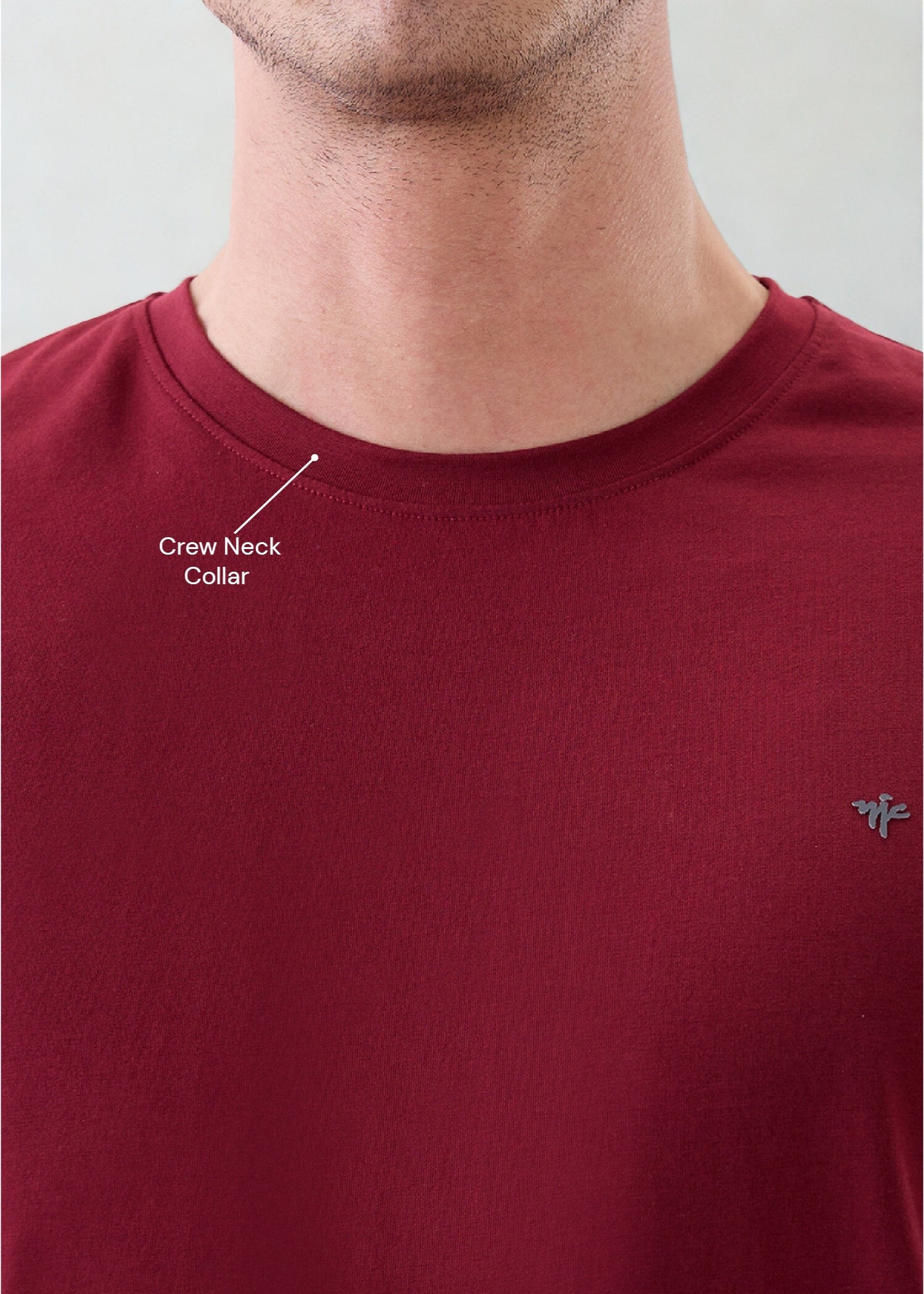 Arch Solid Half Sleeve T-Shirt: Maroon