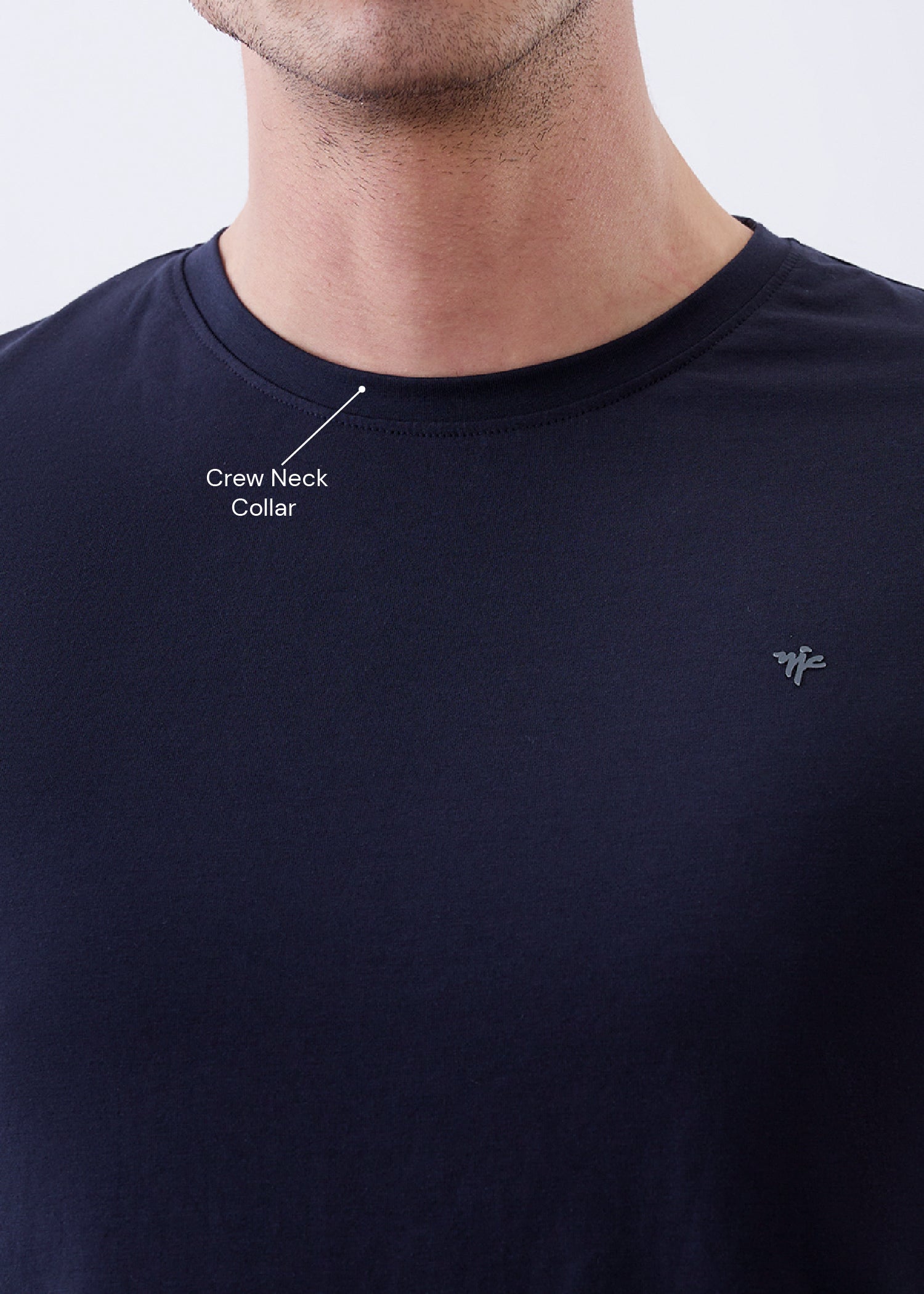 Arch Solid Half Sleeve T-Shirt: Navy