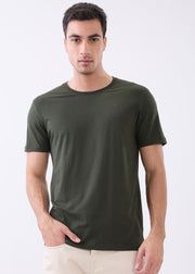 Arch Solid Half Sleeve T-Shirt: Olive