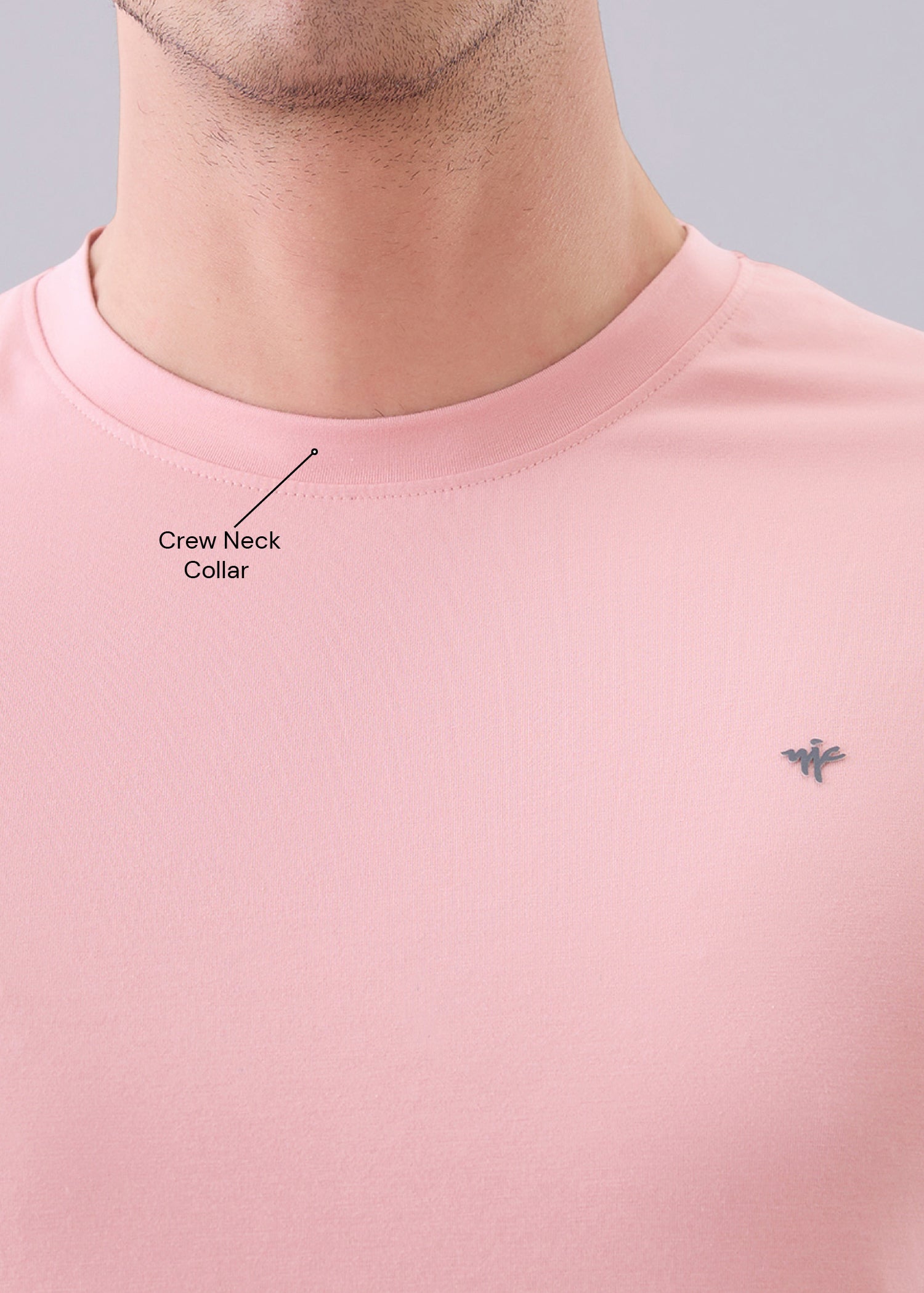 Arch Solid Half Sleeve T-Shirt: Peach