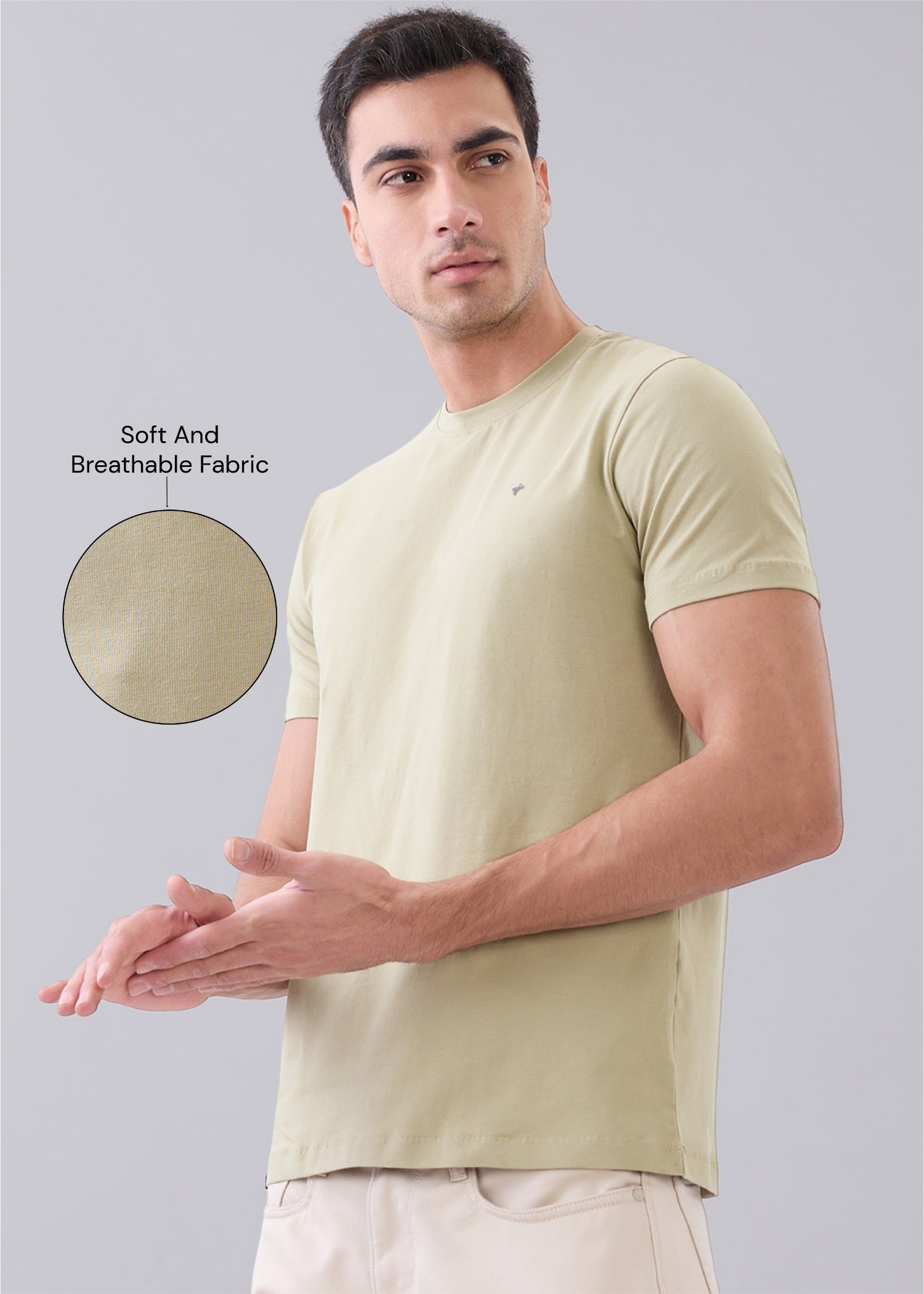 Arch Solid Half Sleeve T-Shirt: Pista