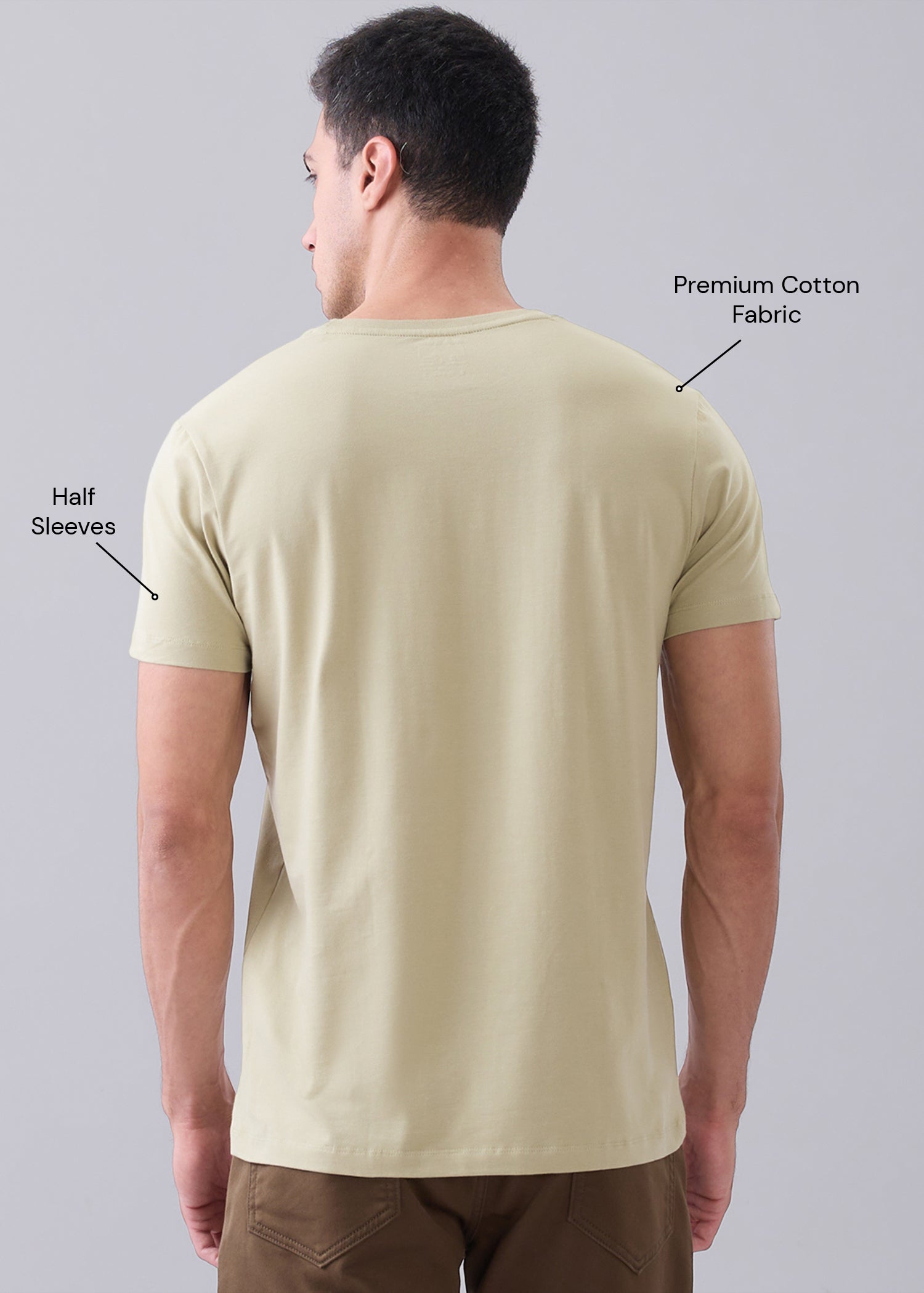 Arch Solid Half Sleeve T-Shirt: Pista