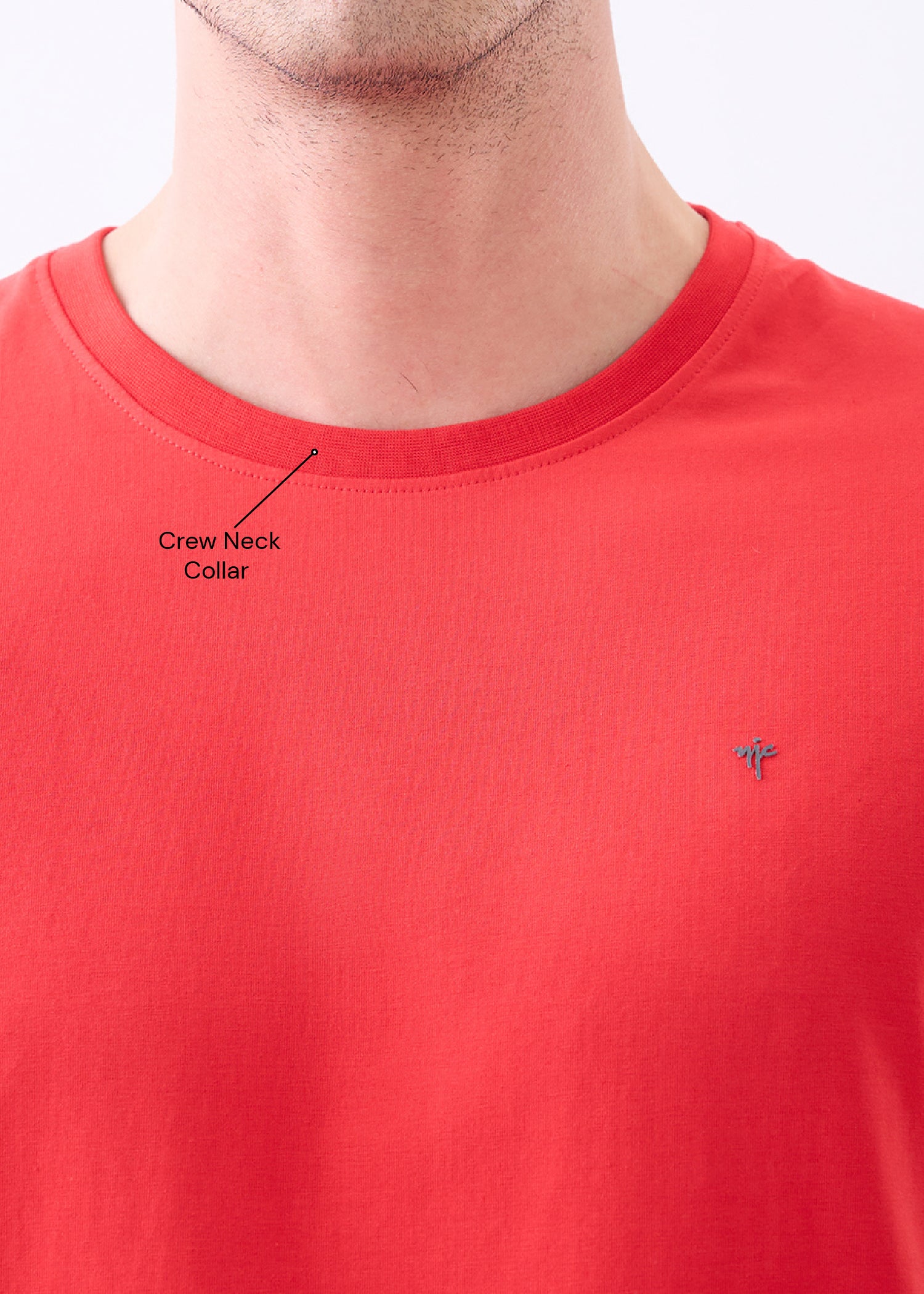 Arch Solid Half Sleeve T-Shirt: Red