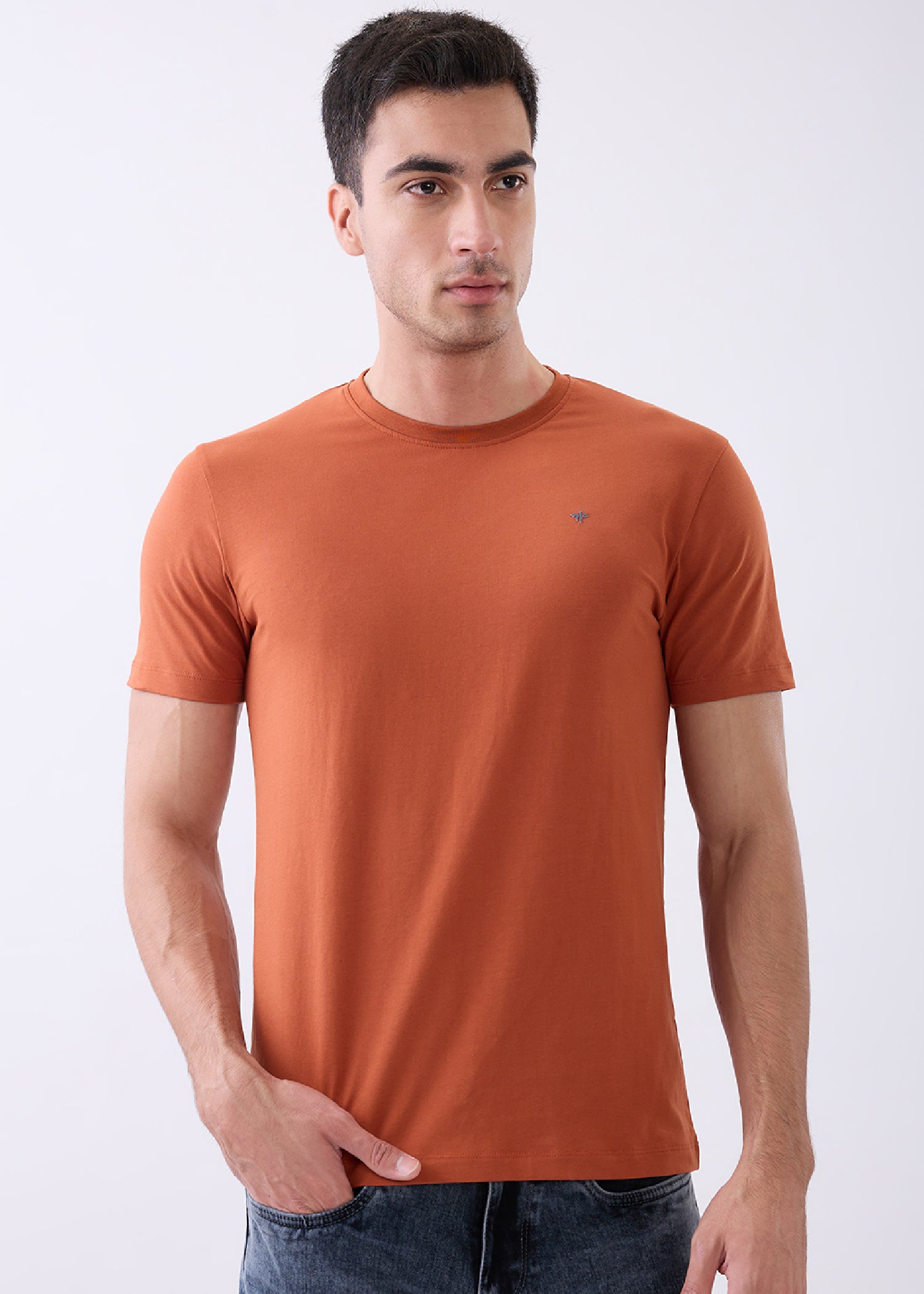 Arch Solid Half Sleeve T-Shirt: Rust