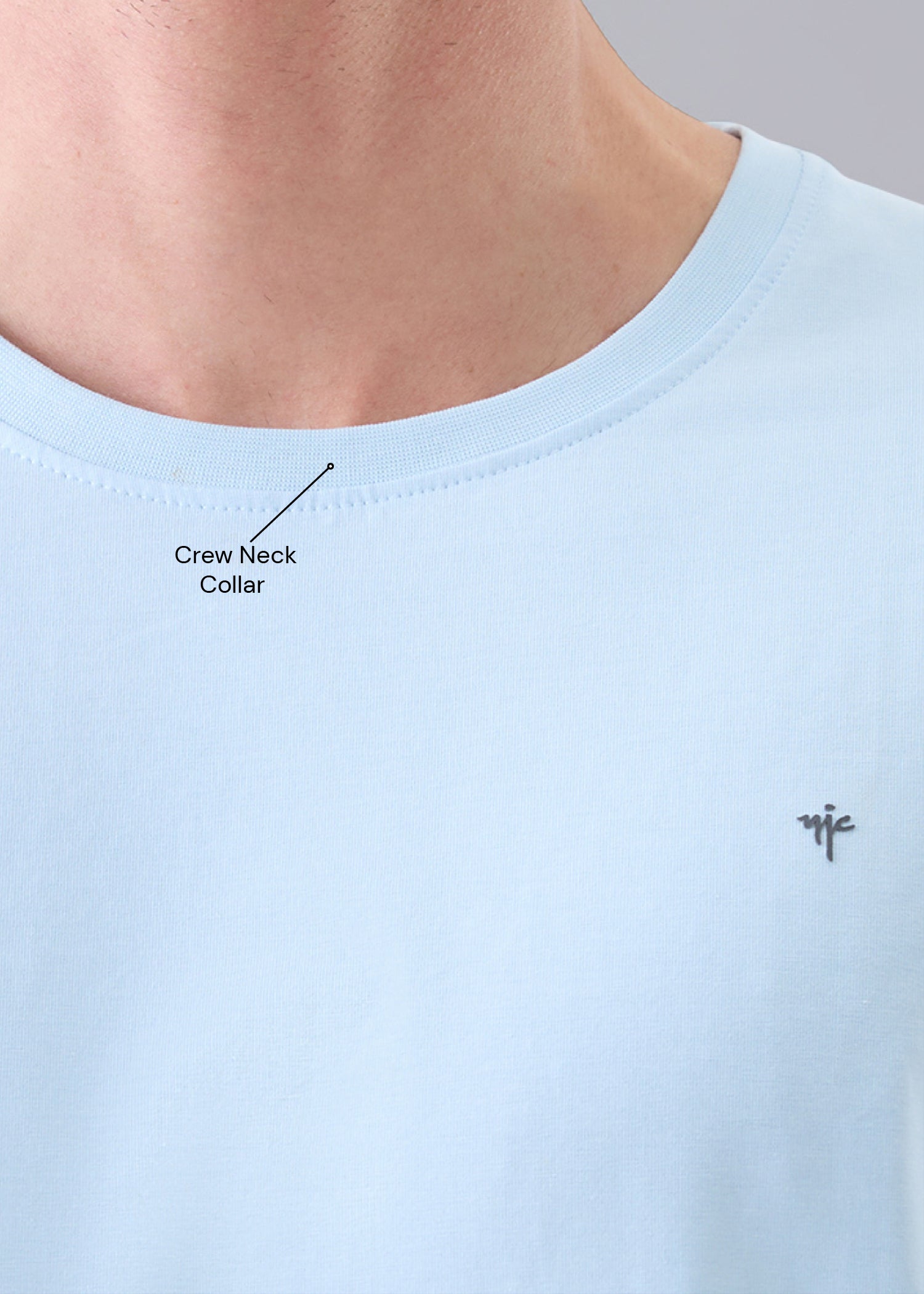 Arch Solid Half Sleeve T-Shirt: Sky Blue