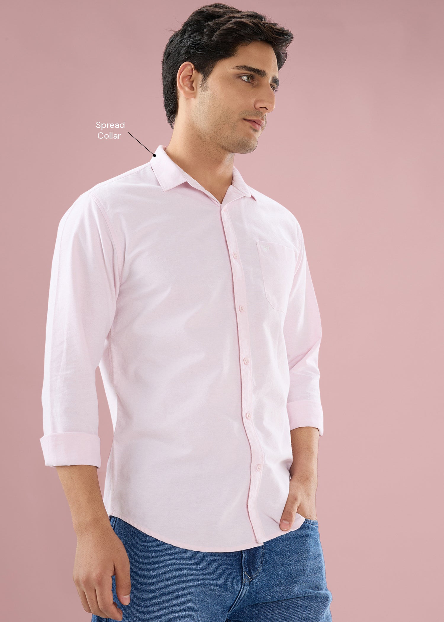 Barton Full Sleeve Shirt: Rose