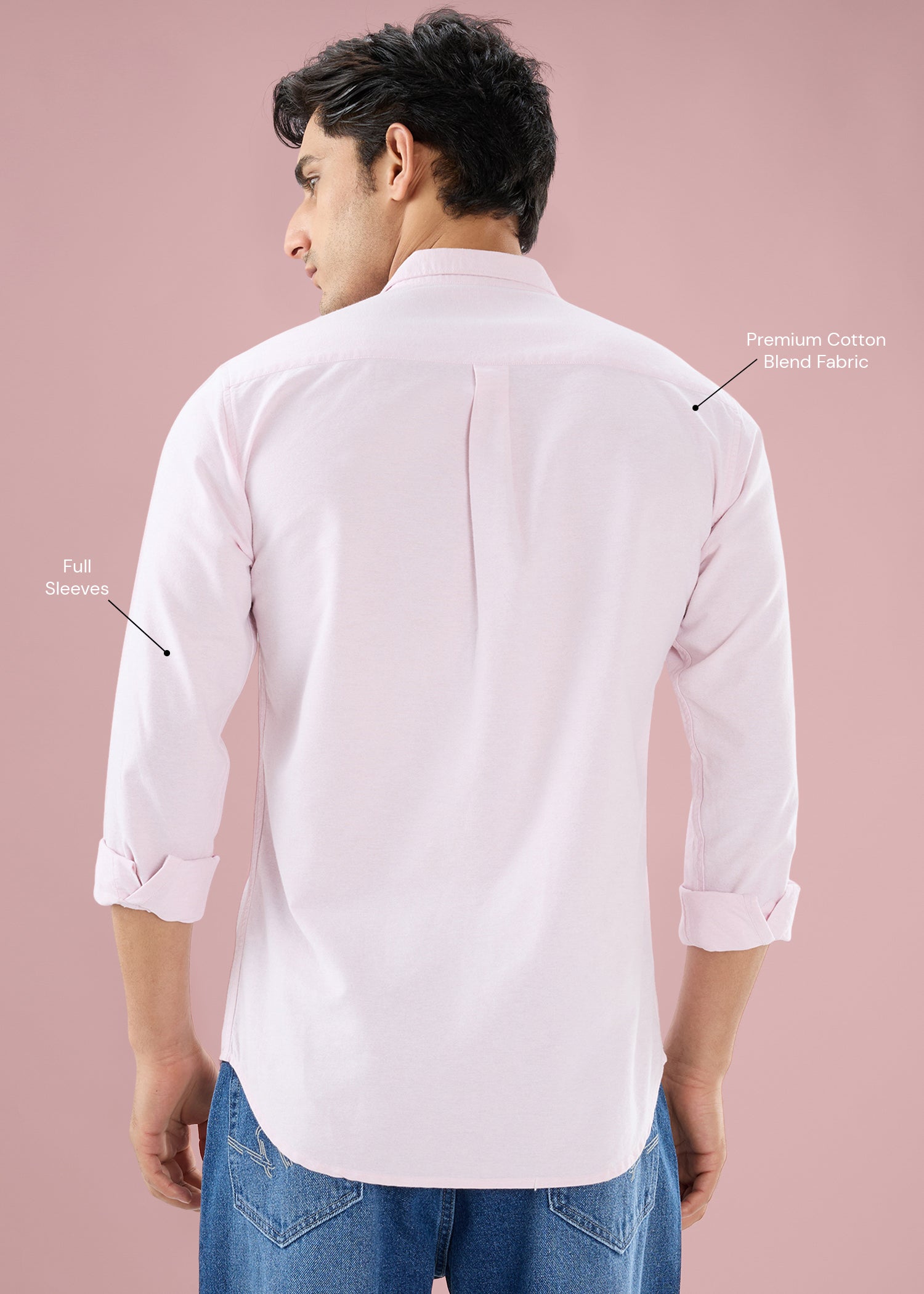 Barton Full Sleeve Shirt: Rose