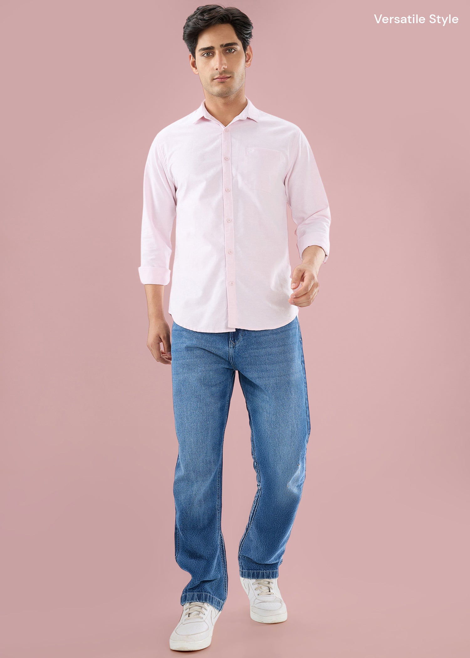 Barton Full Sleeve Shirt: Rose