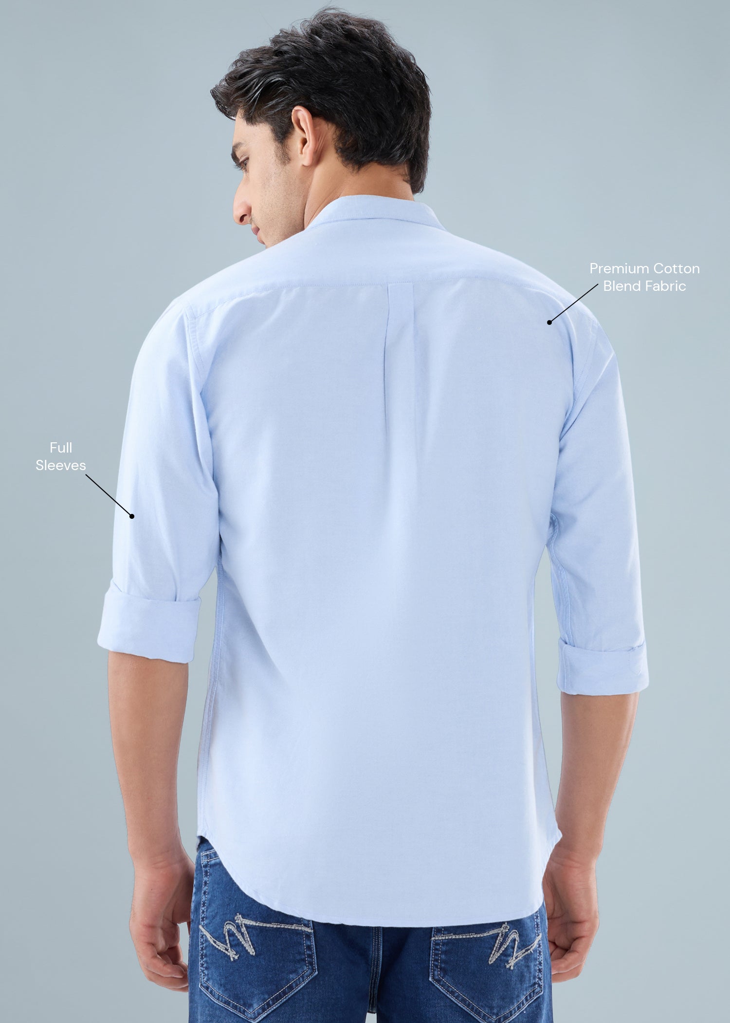 Barton Full Sleeve Shirt: Sky