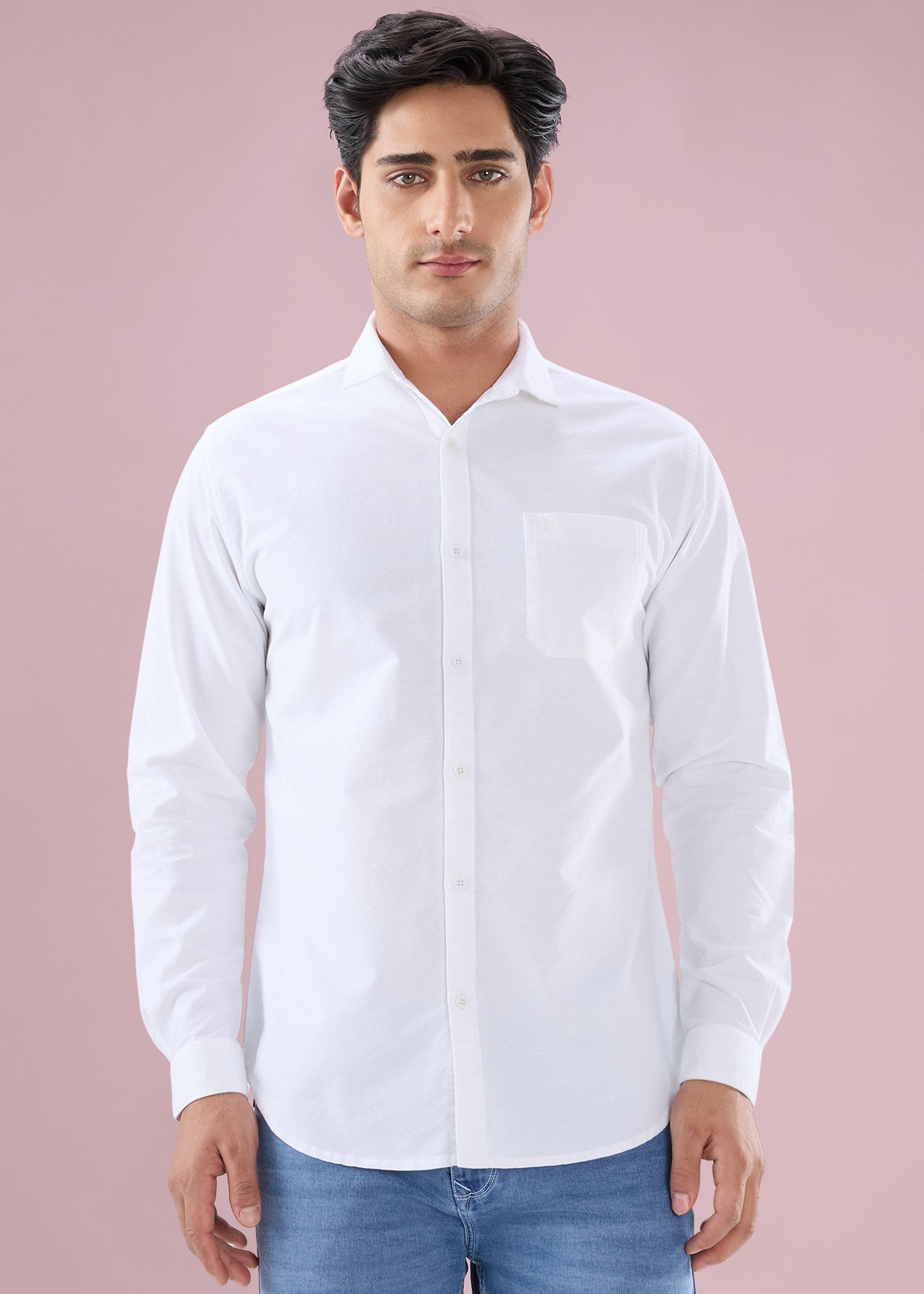 Barton Full Sleeve Shirt: White