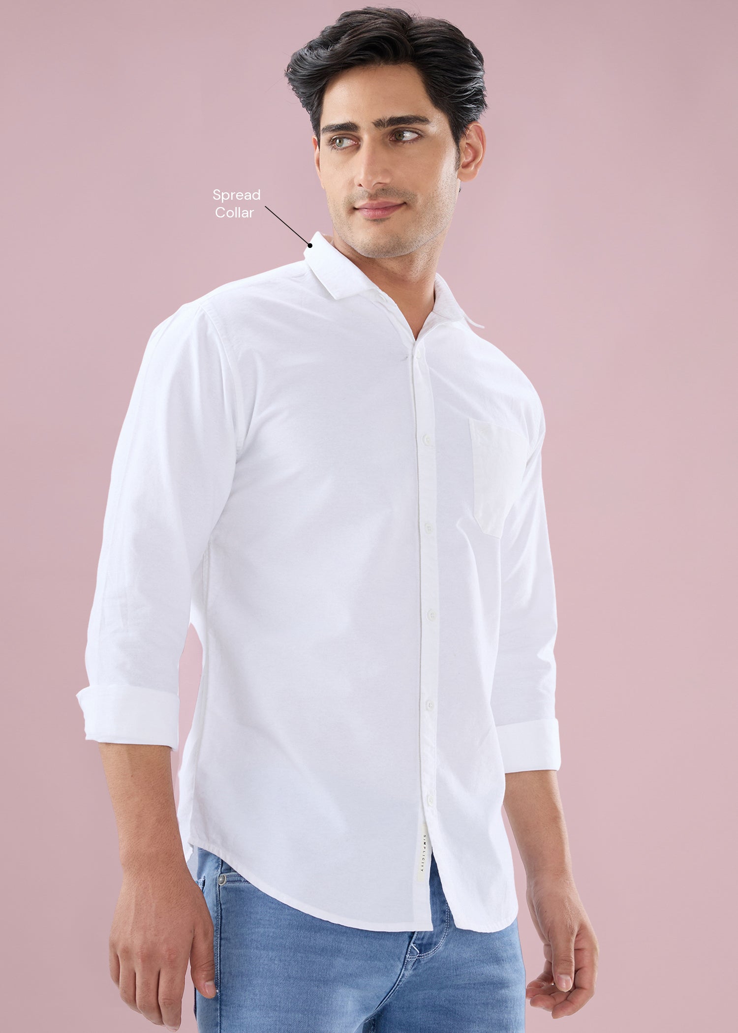 Barton Full Sleeve Shirt: White