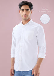 Barton Full Sleeve Shirt: White