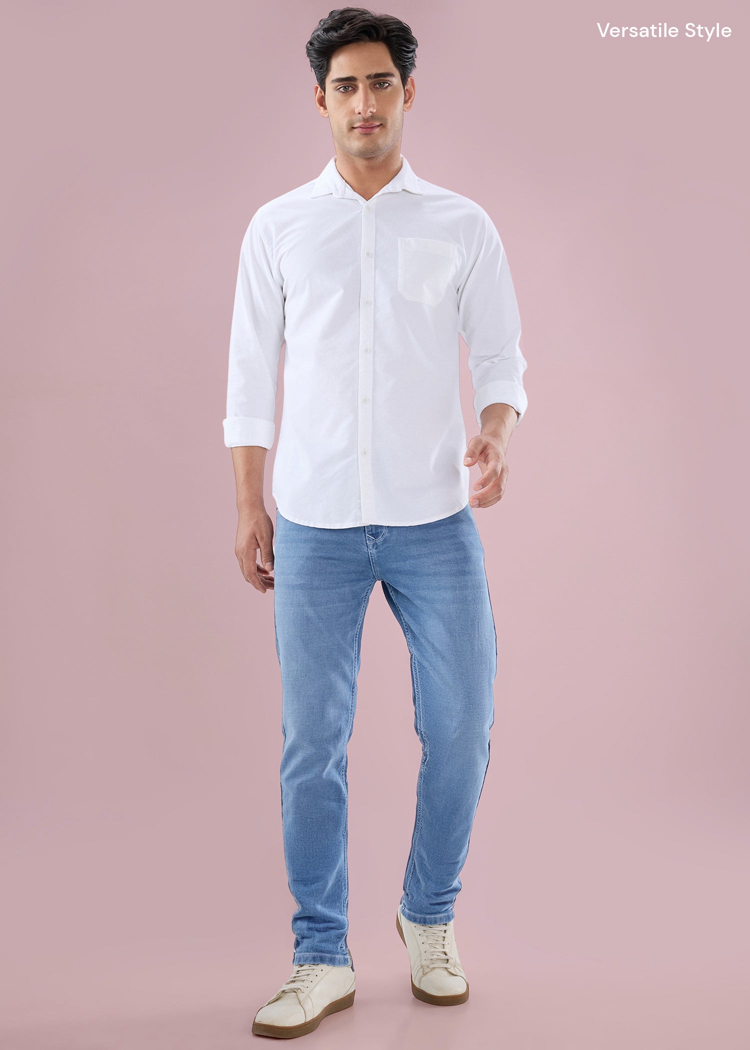 Barton Full Sleeve Shirt: White