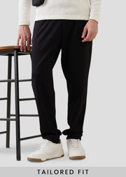 Baglis Cotton Self Fit Trouser: Black