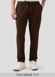 Baglis Cotton Self Fit Trouser: Brown