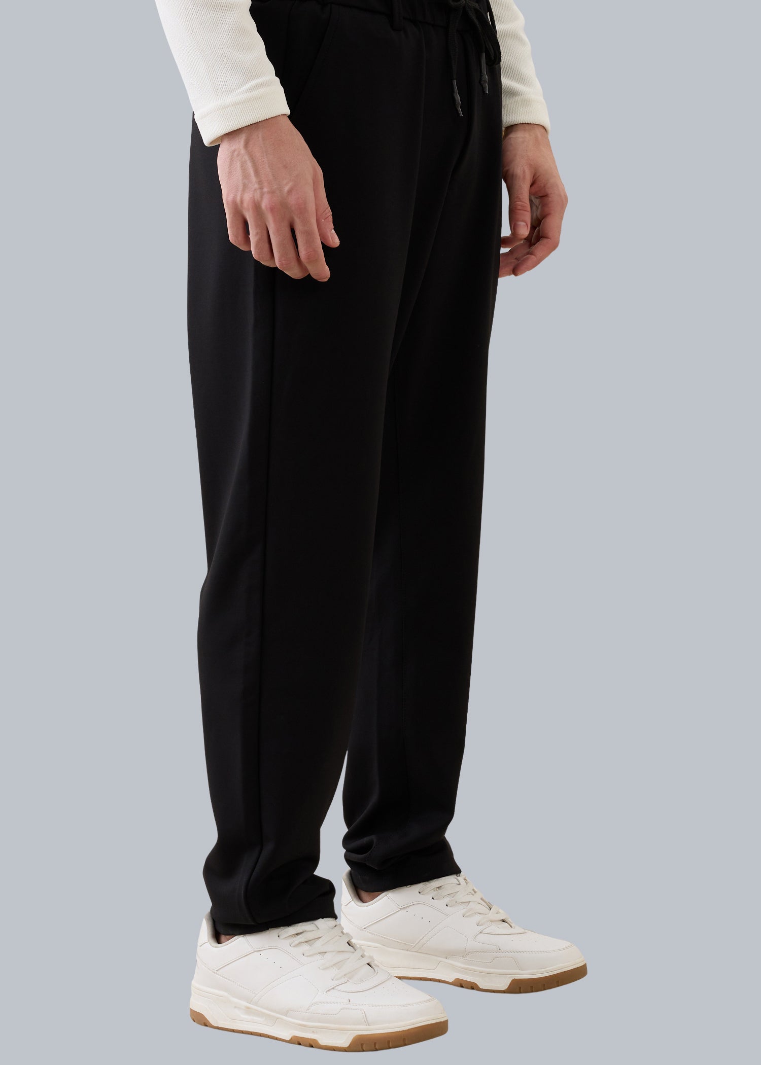 Baglis Cotton Self Fit Trouser: Black