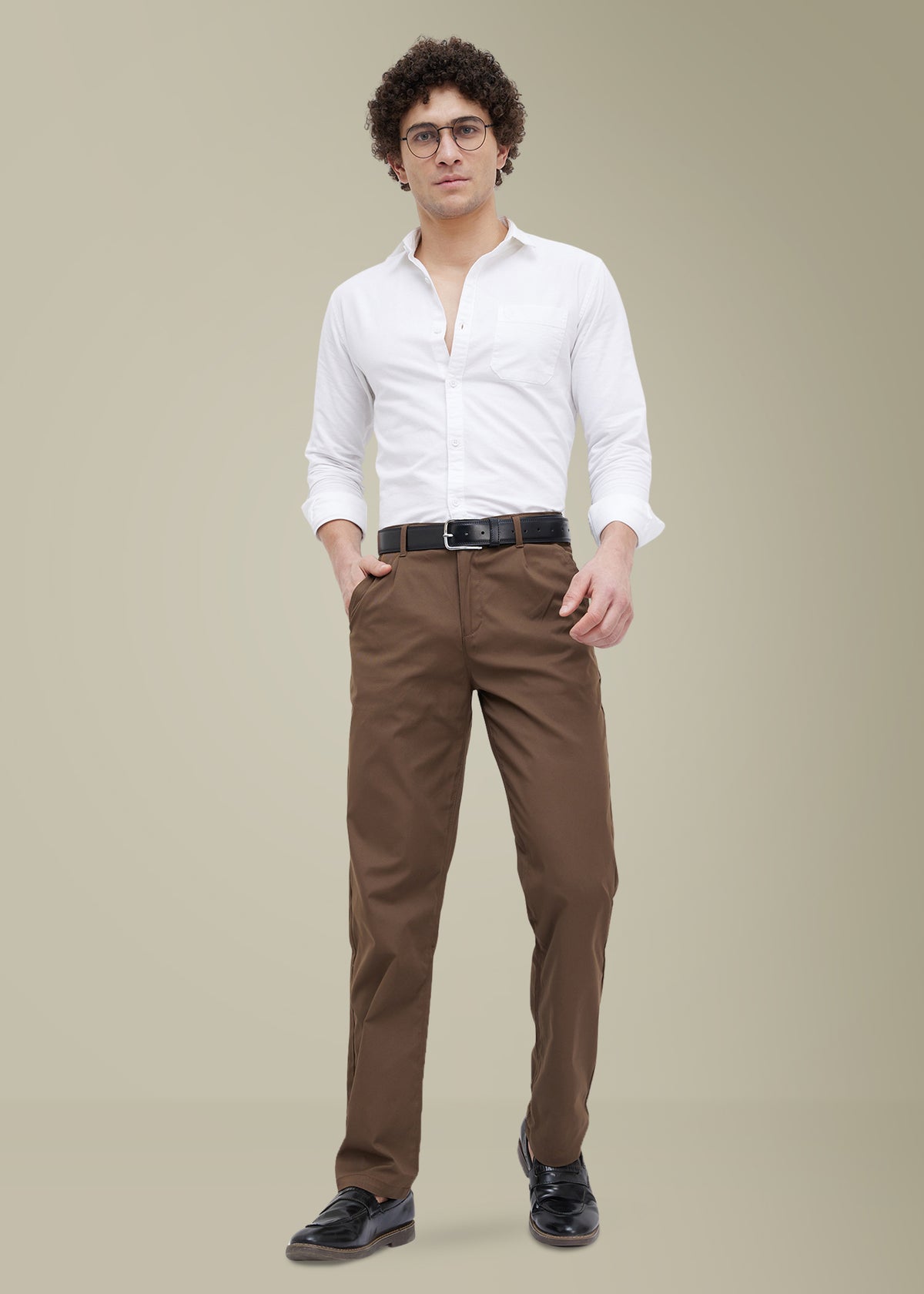 Barton Pure Cotton Oxford Full Sleeve Shirt : White